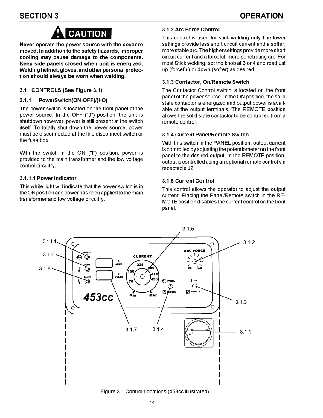 LG Electronics 553cc, 453cc instruction manual Section Operation 