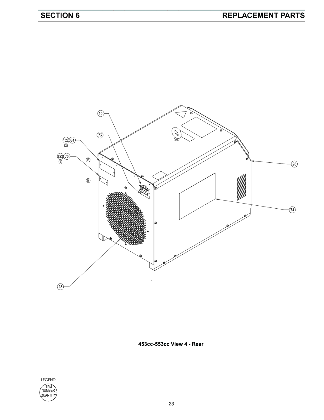 LG Electronics instruction manual 453cc-553cc View 4 Rear 