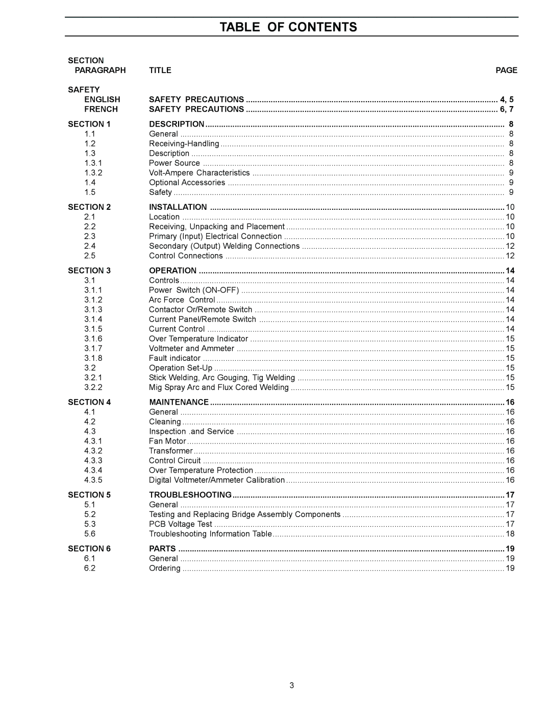 LG Electronics 453cc, 553cc instruction manual Table of Contents 