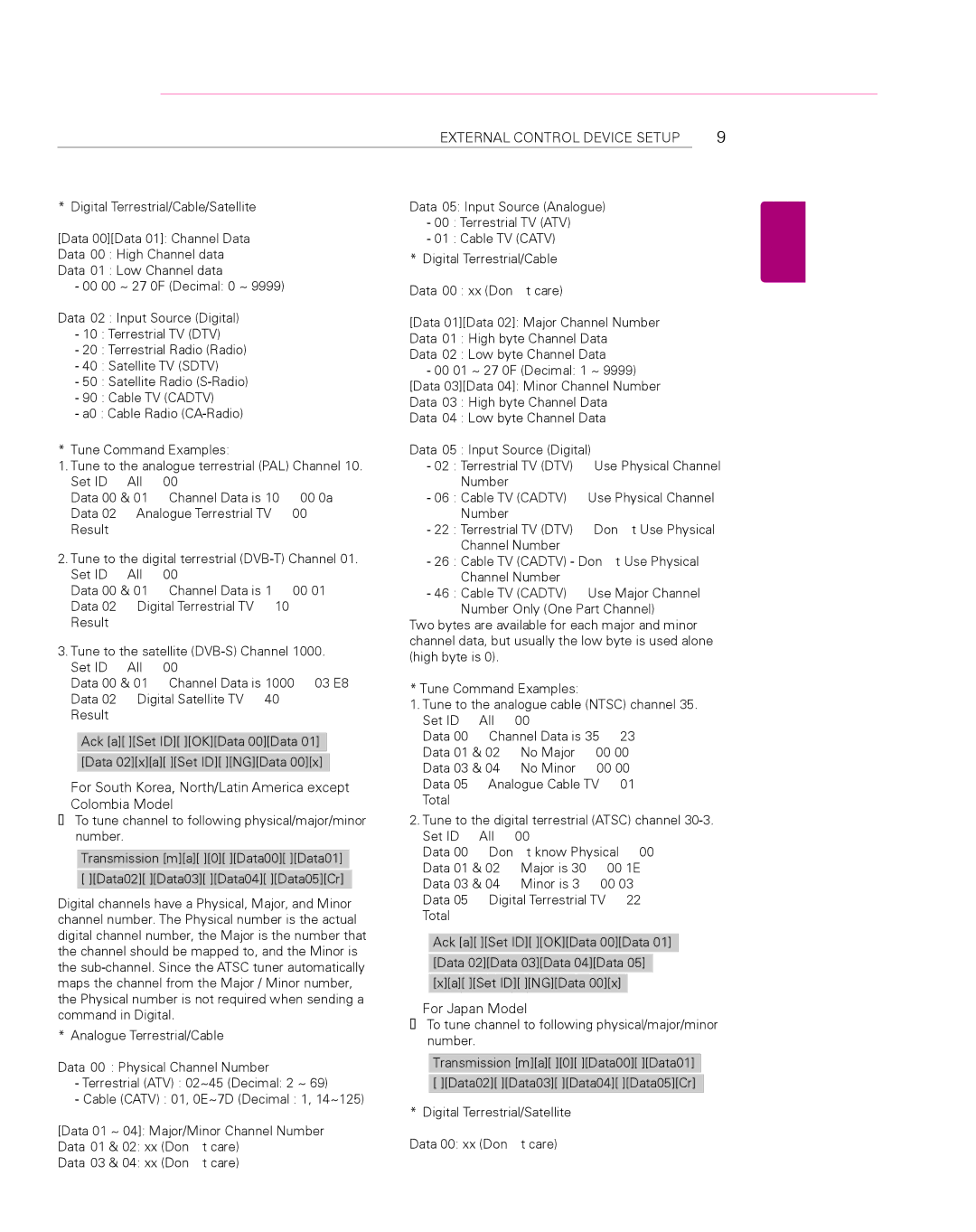 LG Electronics 55EA8800 owner manual For South Korea, North/Latin America except, Colombia Model, For Japan Model 