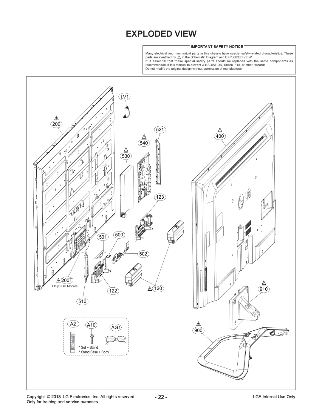 LG Electronics 55LA625C-ZA service manual Exploded View 
