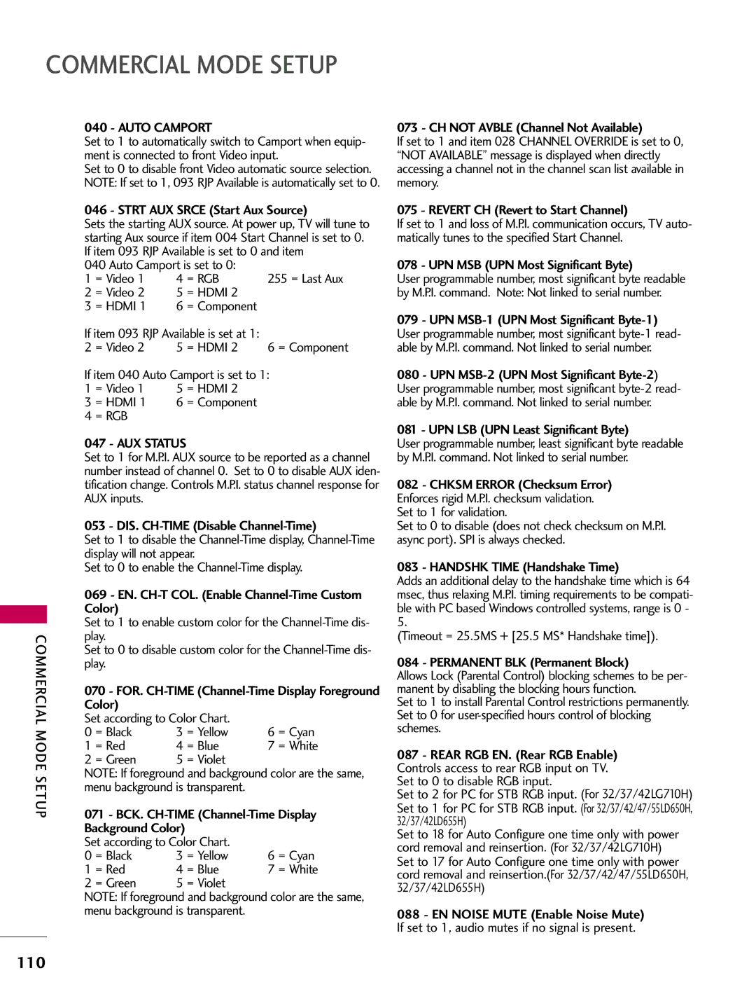 LG Electronics 32LD655H, 55LD650H, 47LD650H, 42LD655H, 37LD655H, 37LD650H, 32LD650H, 42LD650H owner manual = Rgb 