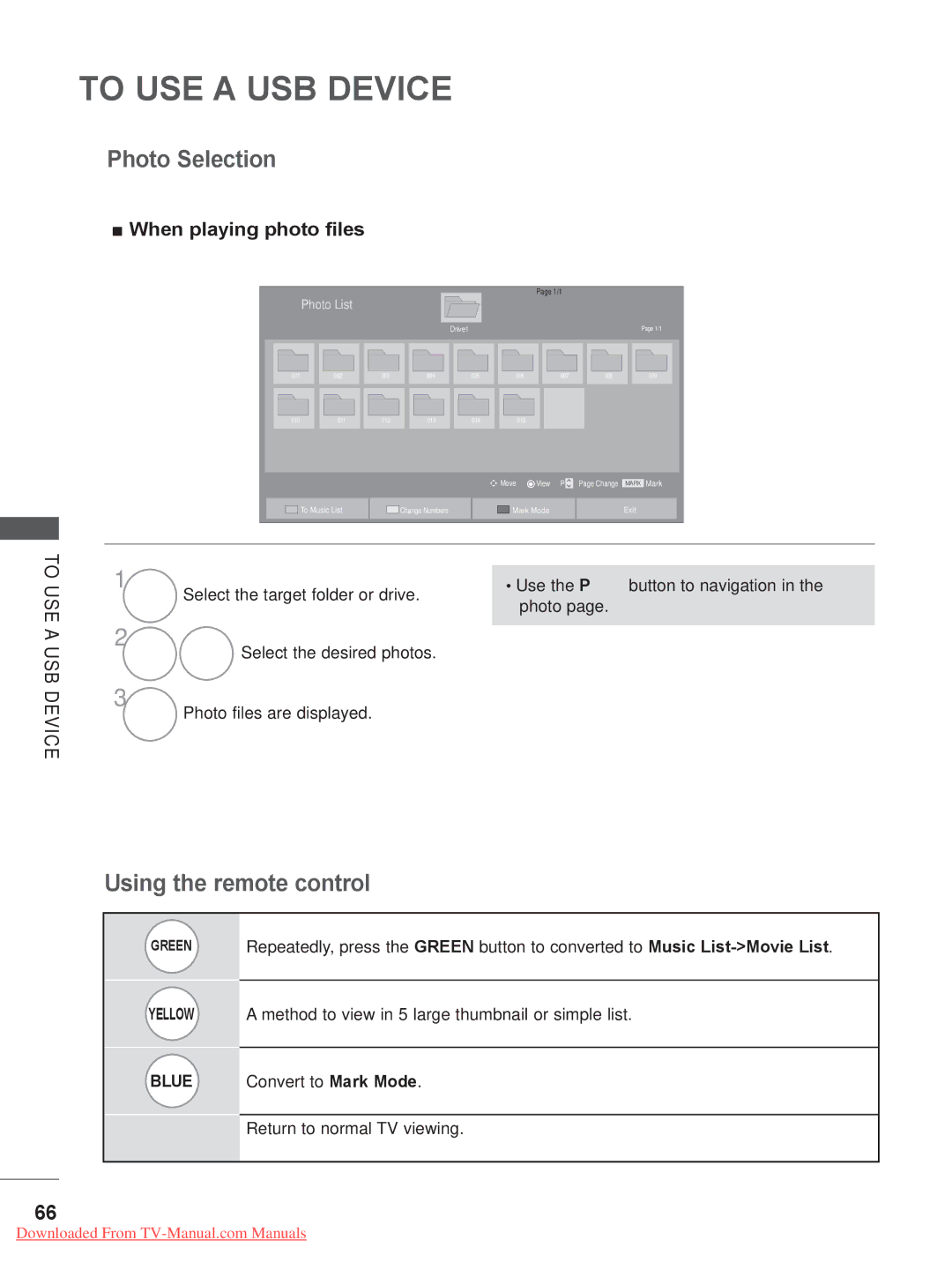 LG Electronics DSW400BG Photo Selection, When playing photo files, Select the desired photos Photo files are displayed 