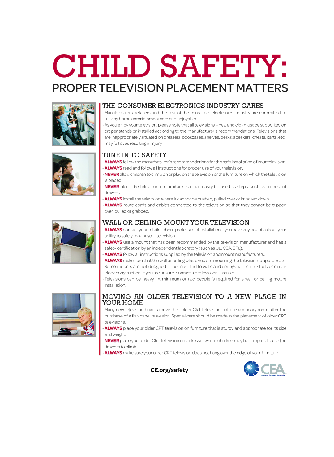 LG Electronics 55LF6100 owner manual Child Safety 