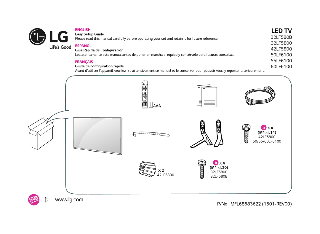 LG Electronics 55LF6100 owner manual Led Tv 