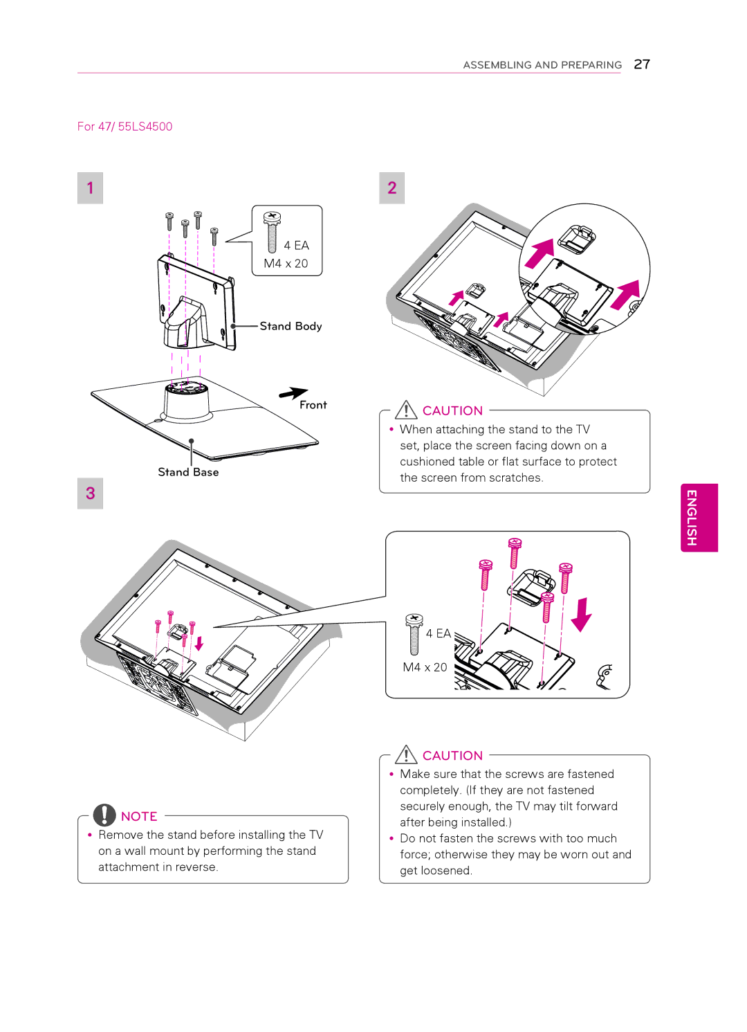 LG Electronics 7CS560, 47LS4500, 42CS530, 42CS560, 32CS560 3, 32CS461 owner manual For 47/ 55LS4500 