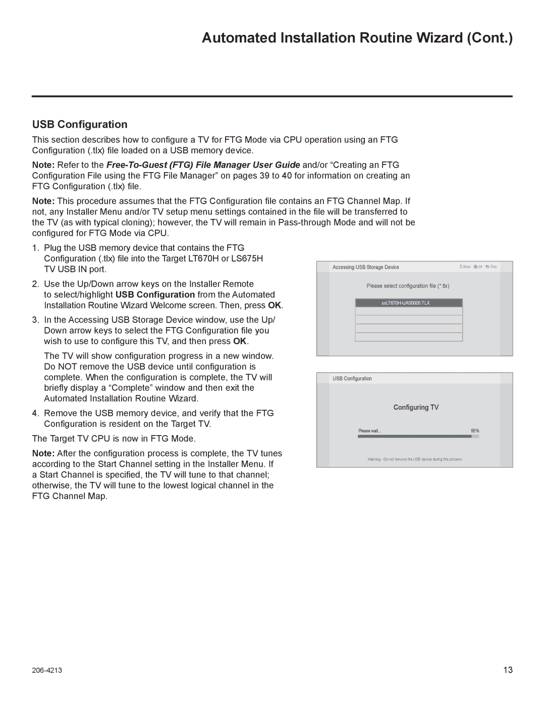 LG Electronics 32LT670H, 55LS675H, 42LT670H, 37LT670H, 26LT670H setup guide USB Configuration 