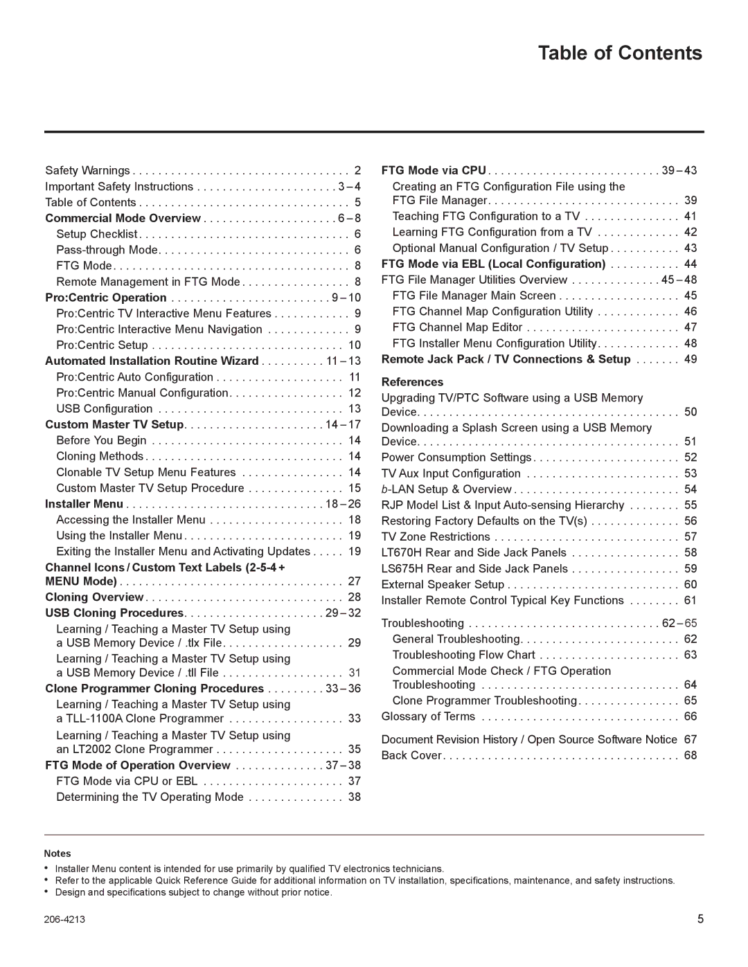 LG Electronics 55LS675H, 42LT670H, 37LT670H, 32LT670H, 26LT670H setup guide Table of Contents 