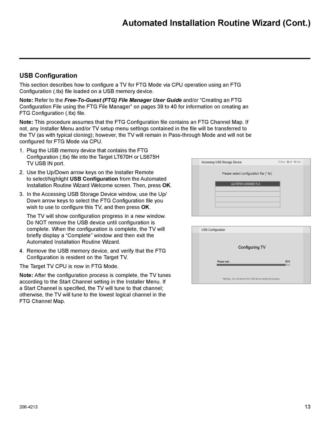 LG Electronics 32LT670H, 55LS675H, 42LT670H, 37LT670H, 26LT670H setup guide USB Configuration 