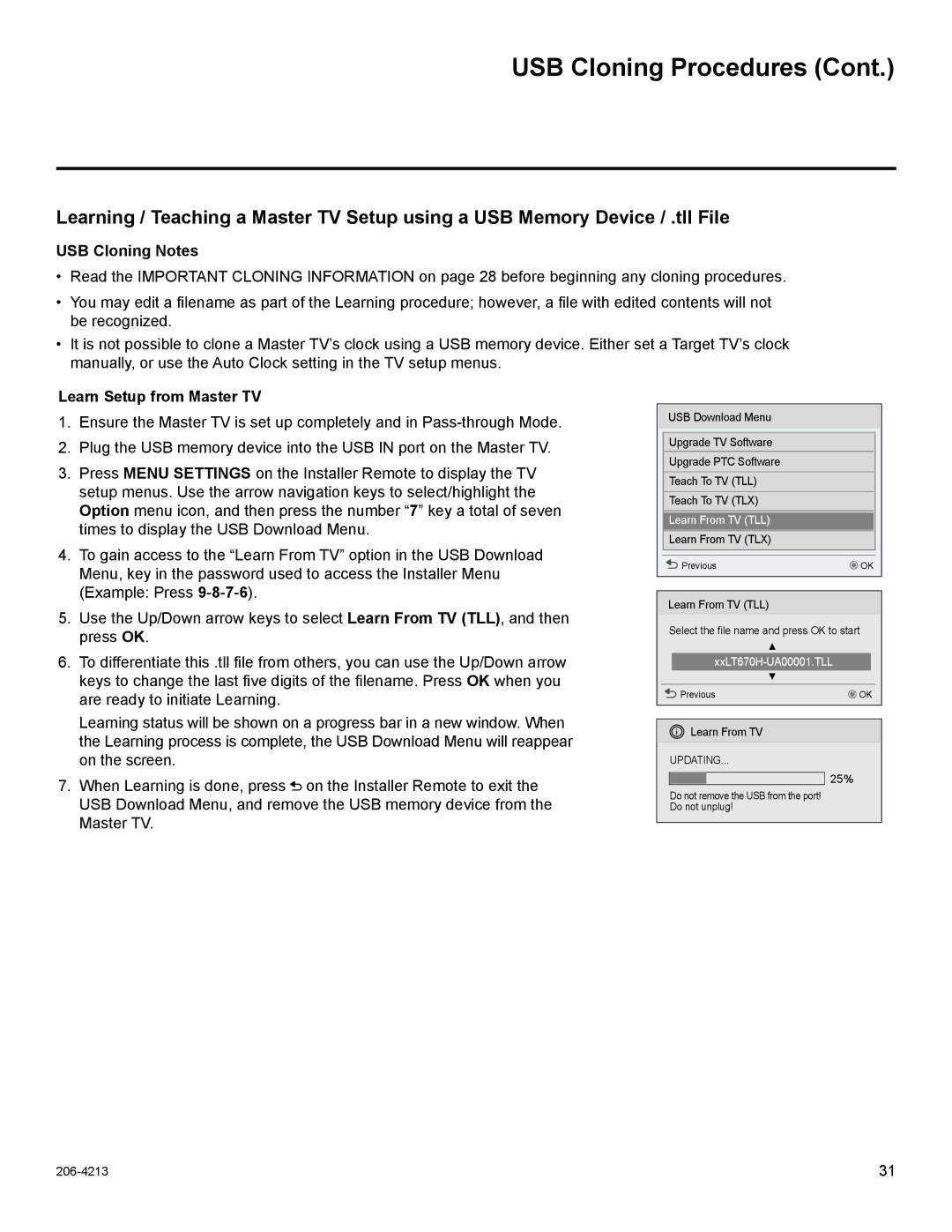 LG Electronics 42LT670H, 55LS675H, 37LT670H, 32LT670H, 26LT670H setup guide Learn From TV TLL 