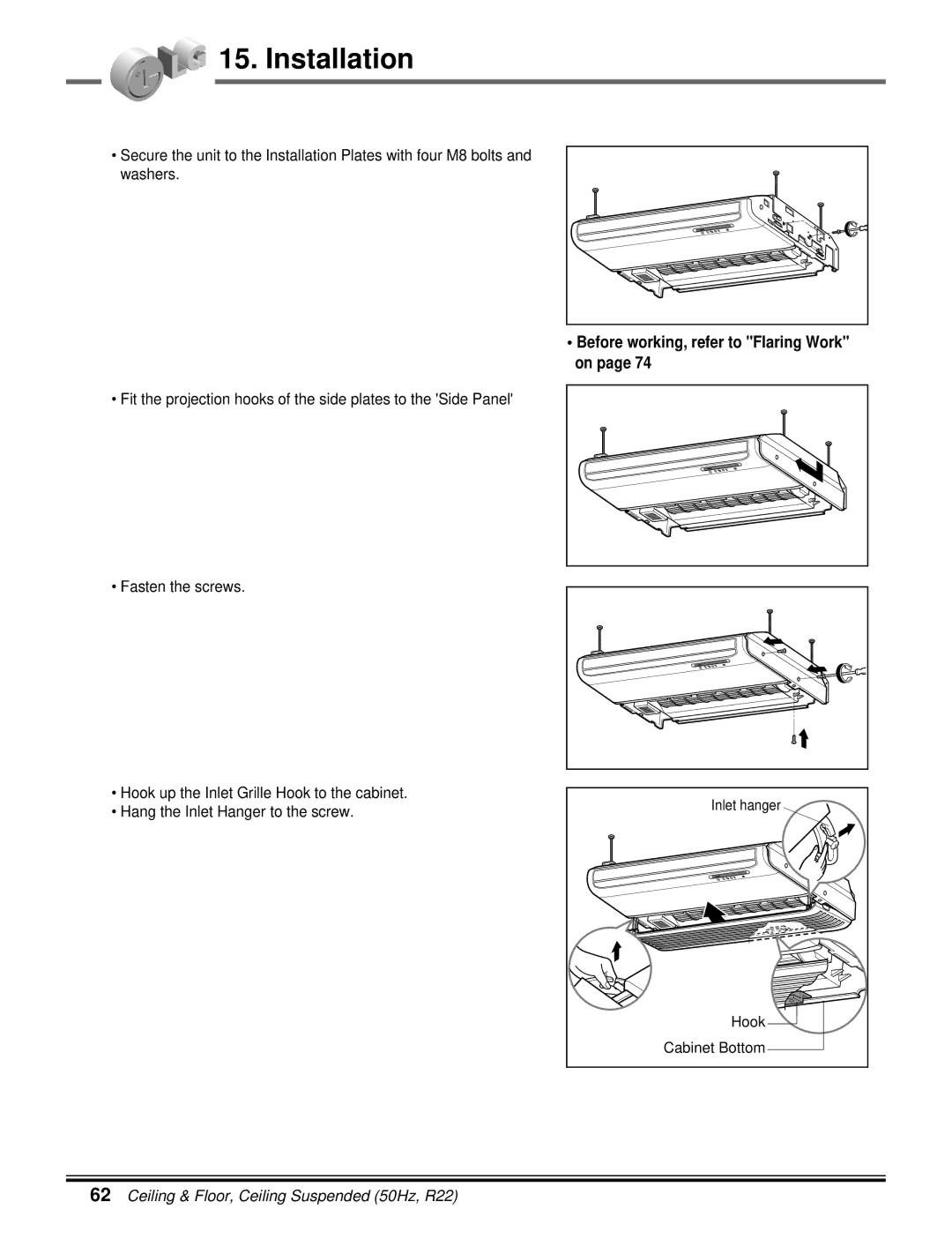 LG Electronics 5CSV2-03A manual Before working, refer to Flaring Work on 