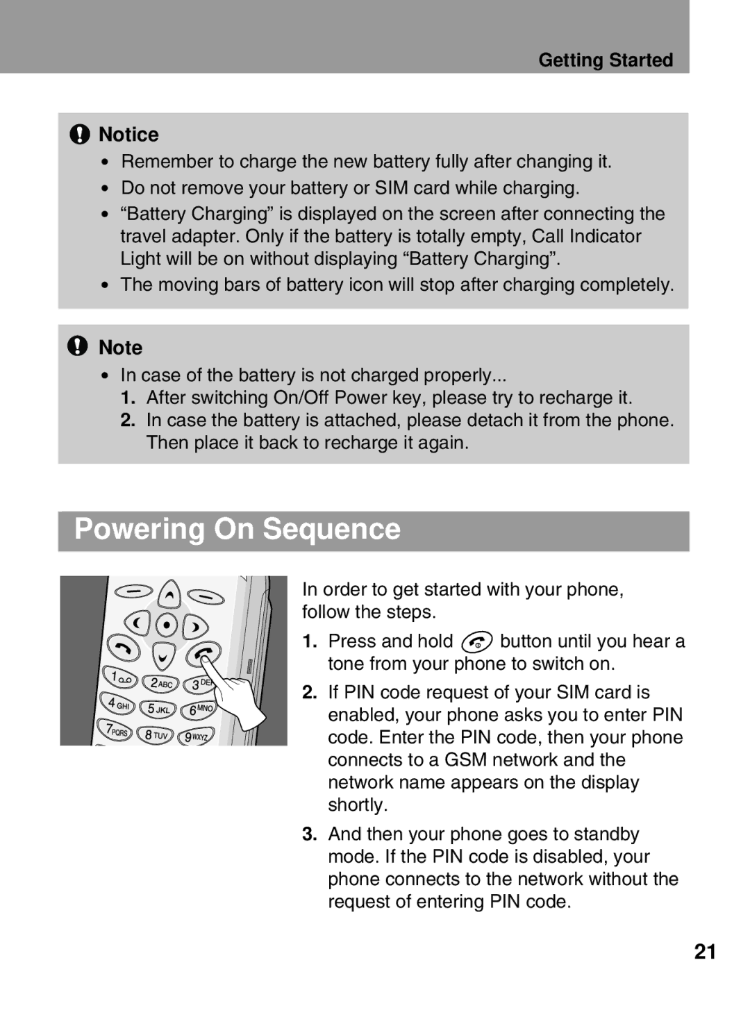 LG Electronics 600 user manual Powering On Sequence 