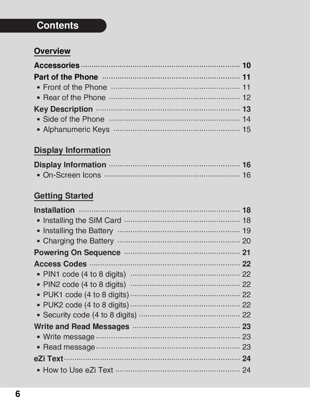 LG Electronics 600 user manual Contents 