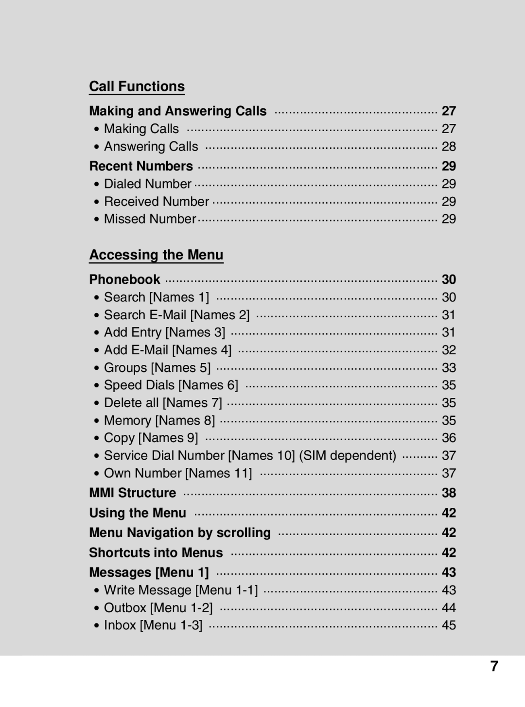 LG Electronics 600 user manual Call Functions, Accessing the Menu 