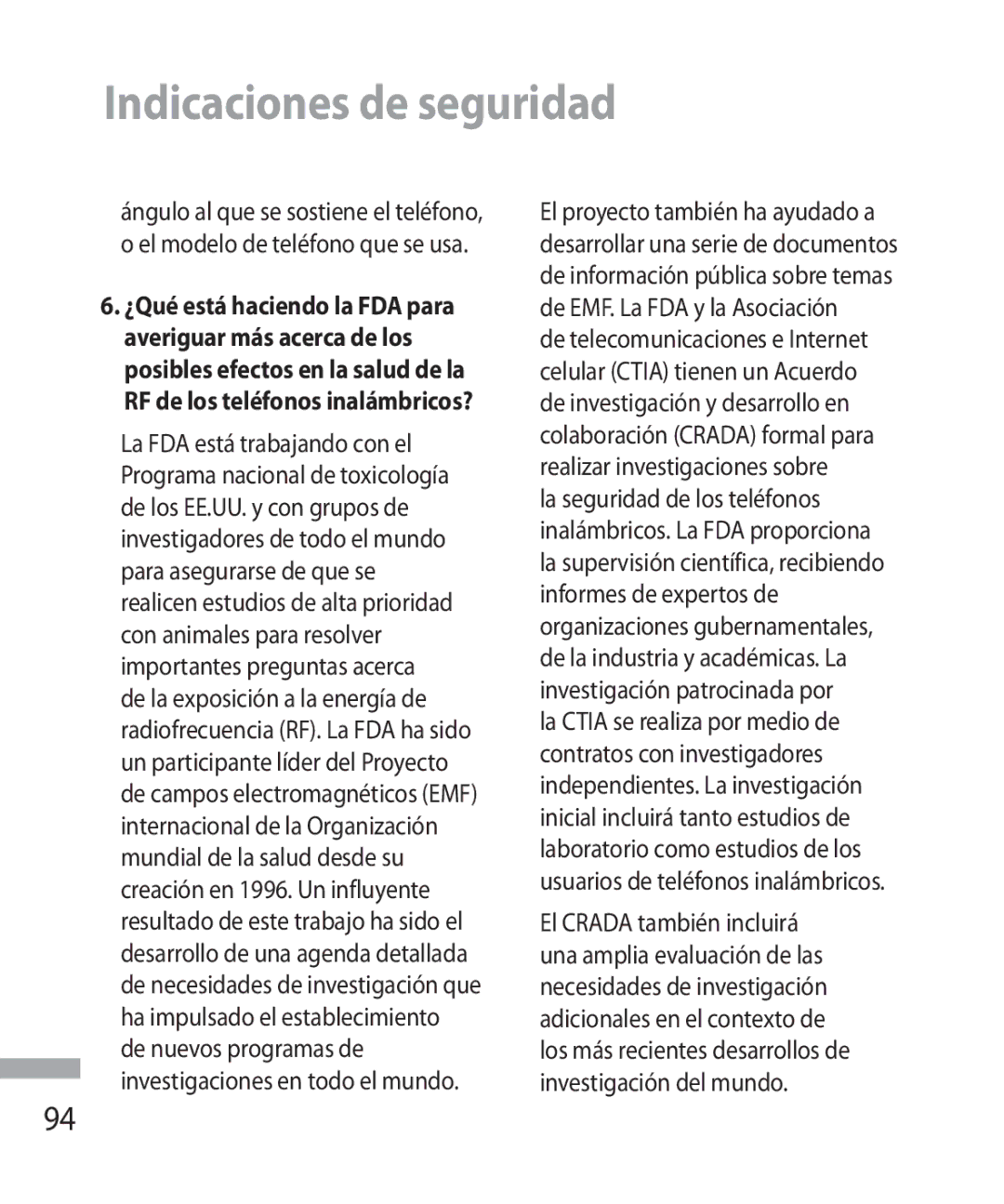 LG Electronics 600G manual Indicaciones de seguridad 