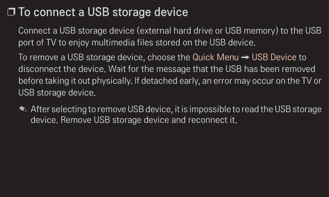 LG Electronics 60LA6200 owner manual To connect a USB storage device 