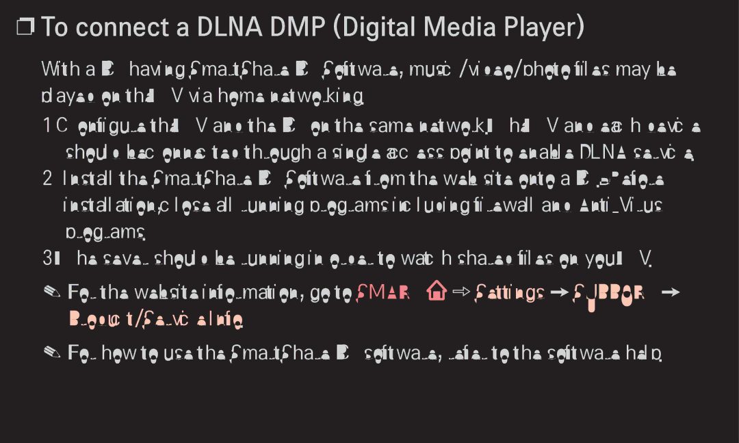 LG Electronics 60LA6200 owner manual To connect a Dlna DMP Digital Media Player 