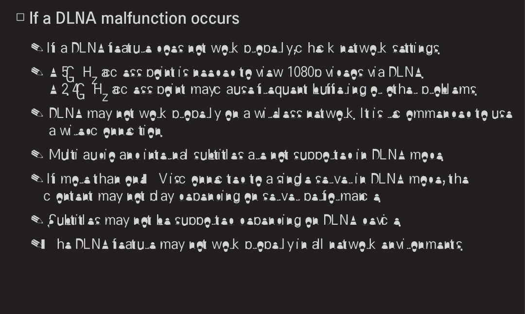 LG Electronics 60LA6200 owner manual If a Dlna malfunction occurs 