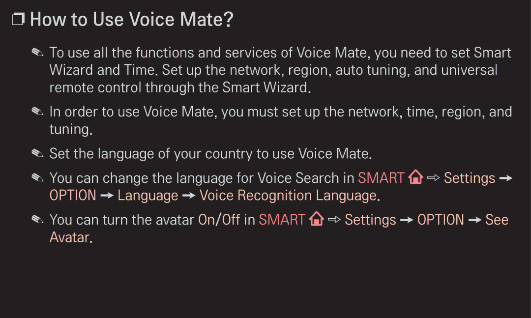 LG Electronics 60LA6200 owner manual How to Use Voice Mate? 