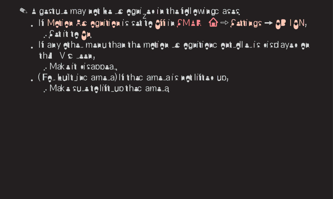LG Electronics 60LA6200 owner manual Gesture may not be recognized in the following cases 