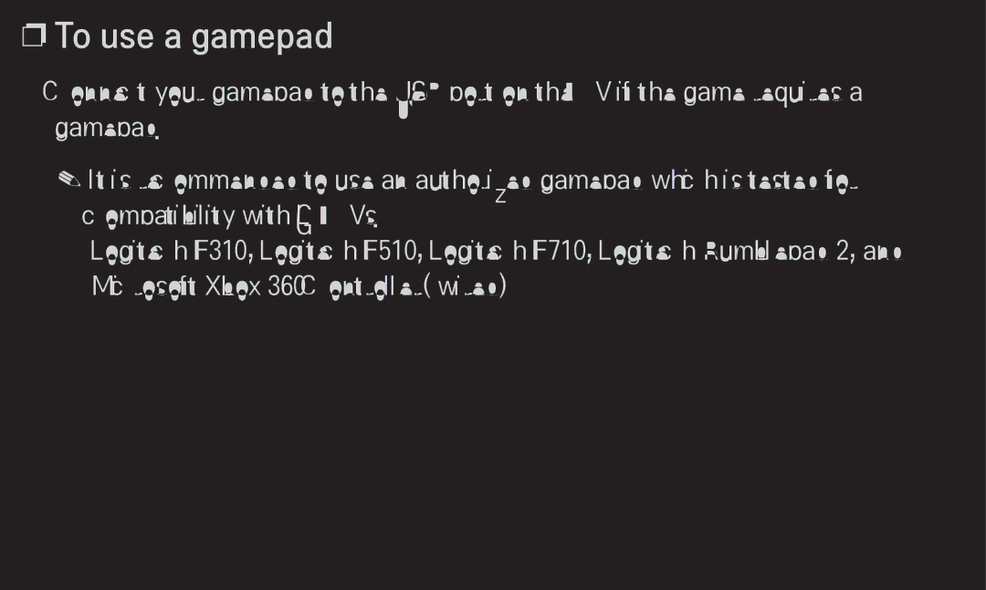 LG Electronics 60LA6200 owner manual To use a gamepad 