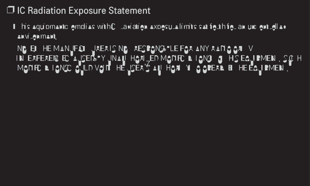 LG Electronics 60LA6200 owner manual IC Radiation Exposure Statement 