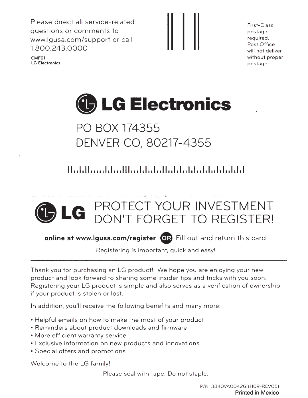 LG Electronics 60LA6200 owner manual LG Electronics 