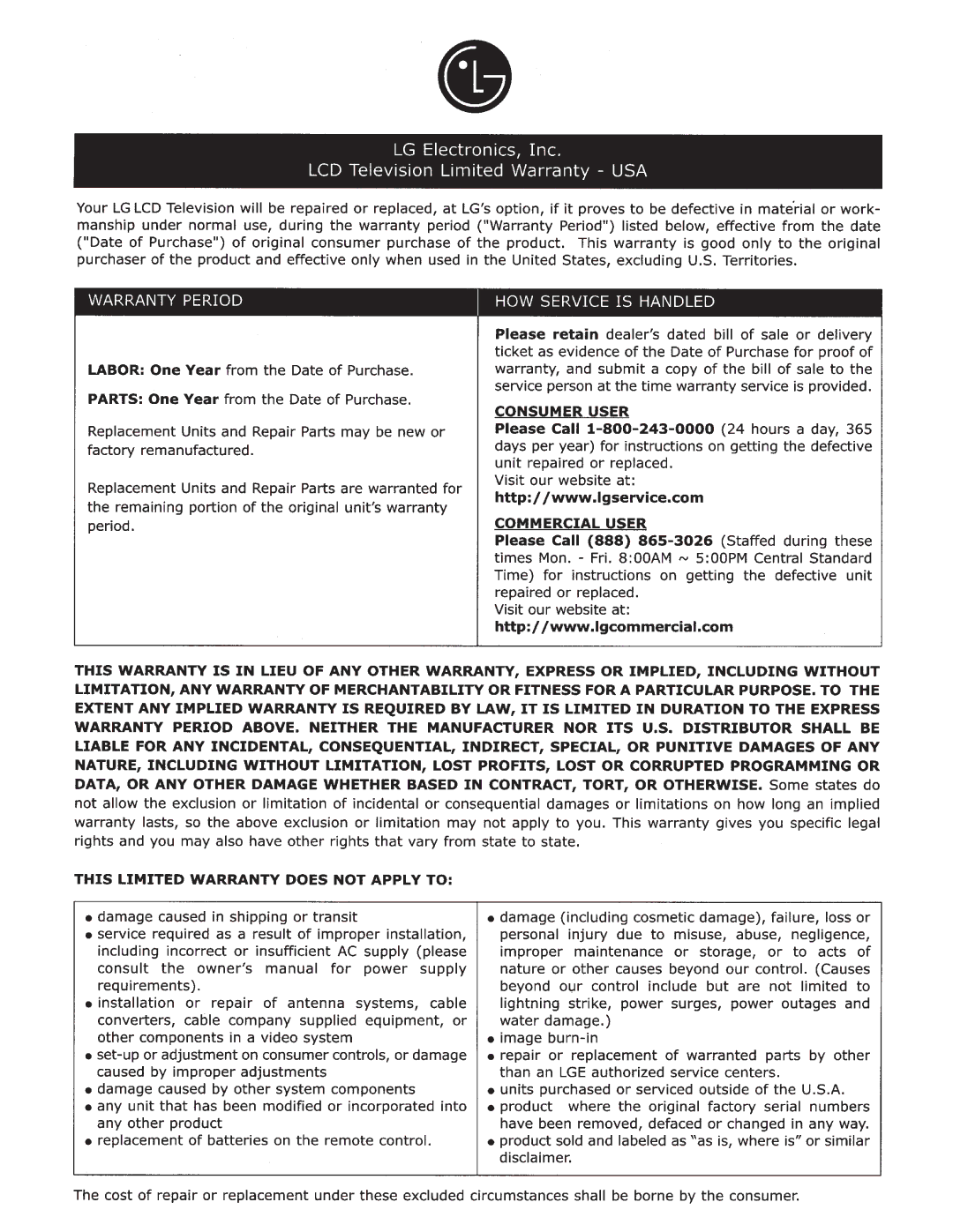 LG Electronics 60LA6200 owner manual Lcd 