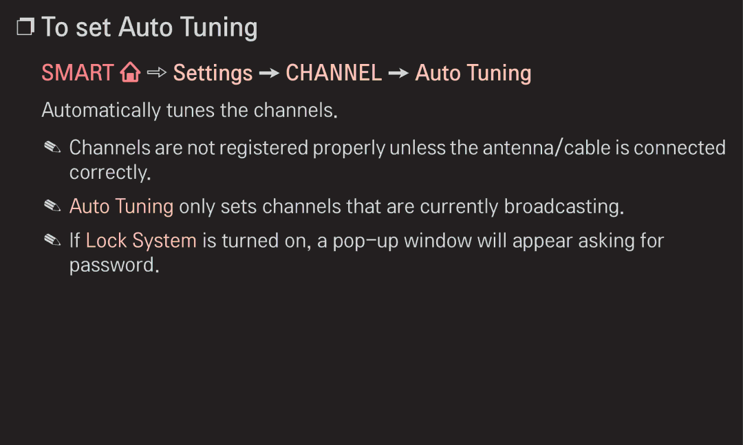 LG Electronics 60LA6200 owner manual To set Auto Tuning, Smart Settings Channel Auto Tuning 