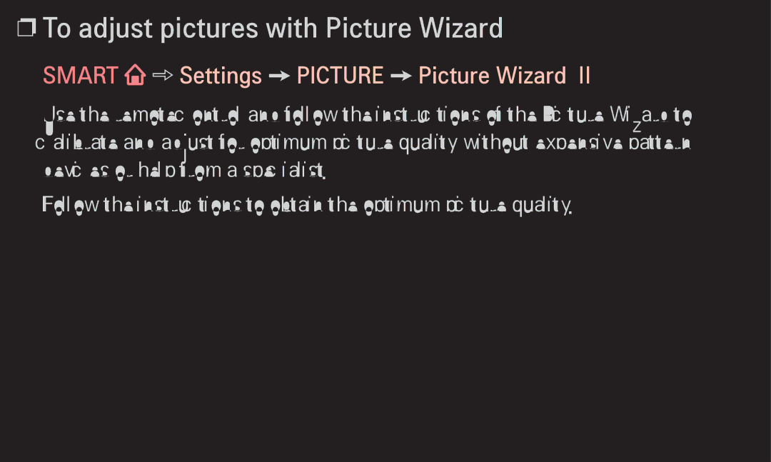 LG Electronics 60LA6200 owner manual To adjust pictures with Picture Wizard, Smart Settings Picture Picture Wizard Ⅱ 