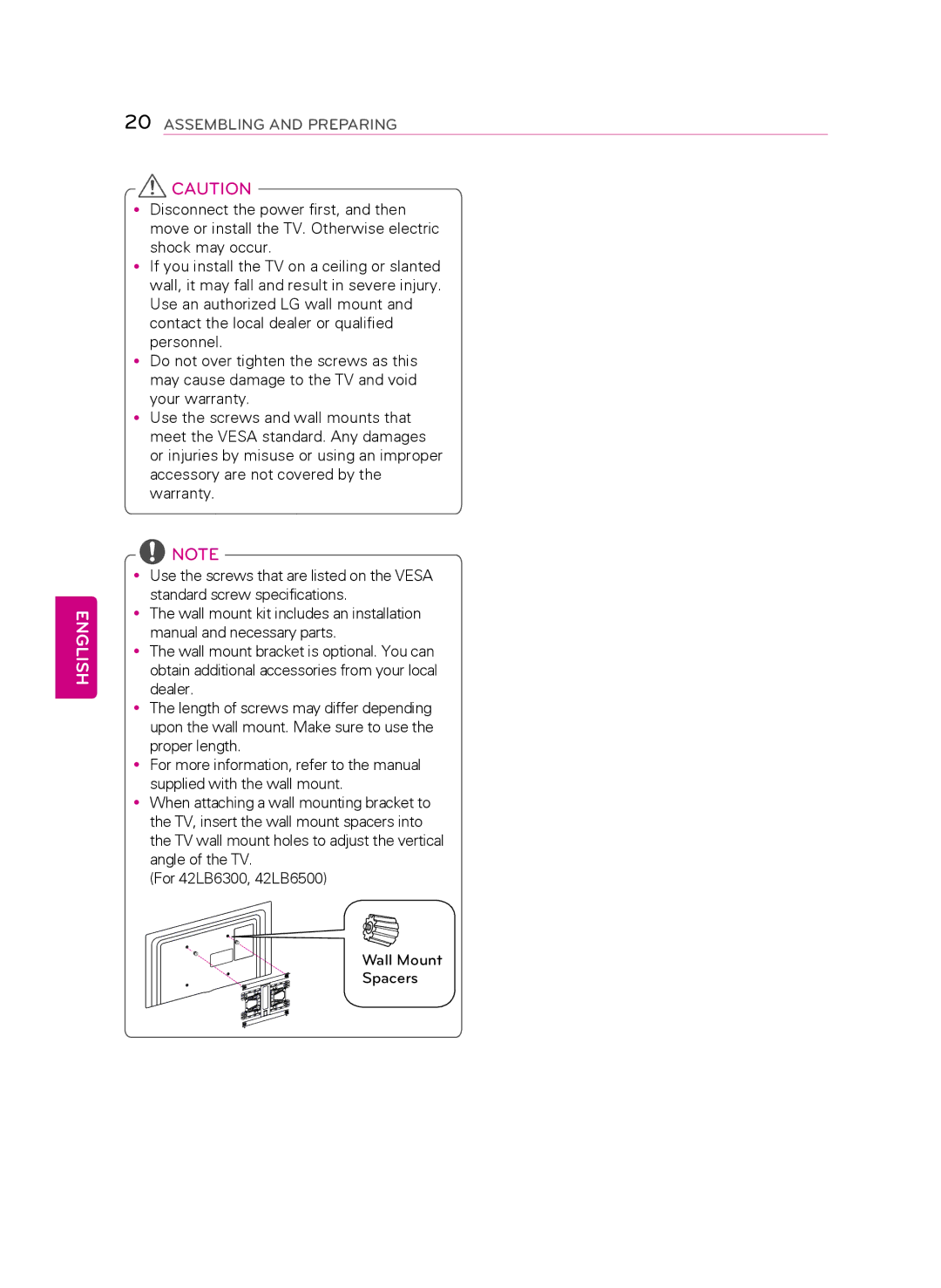 LG Electronics 60LB6300, 47LB6300, 42LB6300, 55LB6300 owner manual English 