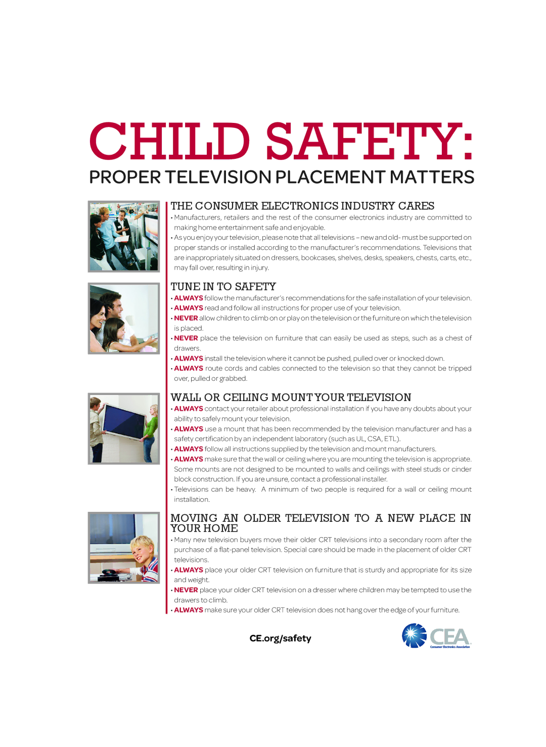 LG Electronics 60LB7100, 55LB7200, 70LB7100 owner manual Child Safety 