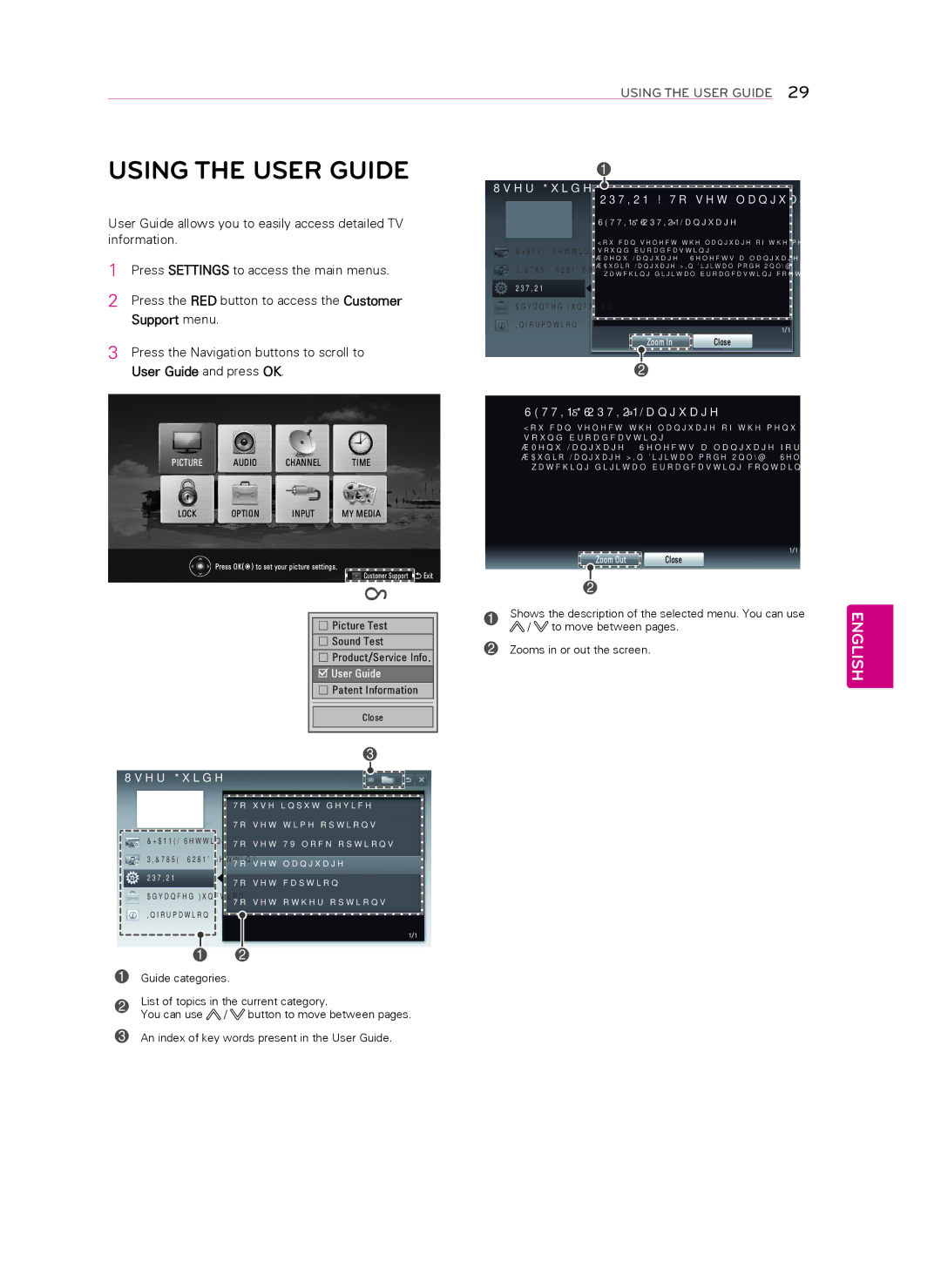 LG Electronics 60LN5400 owner manual Using the User GUIdE 