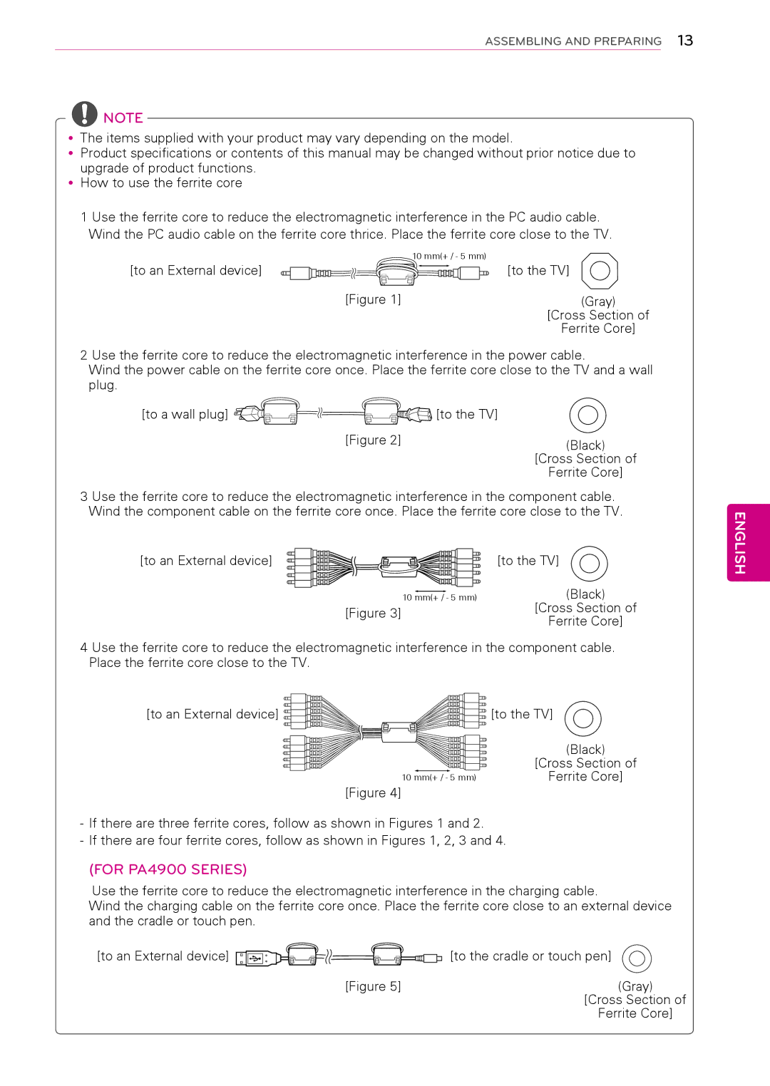 LG Electronics 42PA450C, 60PA550C, 60PA6550, 50PA4500, 42PA4500, 50PA550C For PA4900 Series, To an External device To the TV 