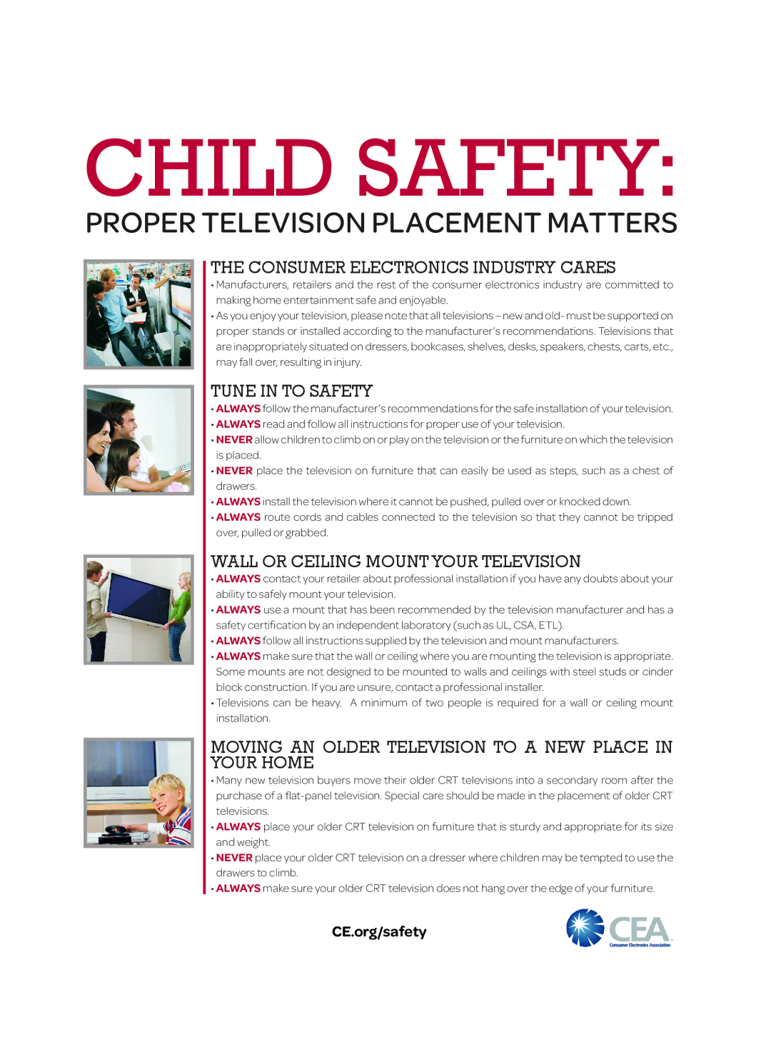 LG Electronics 60PB5600 owner manual Child Safety 