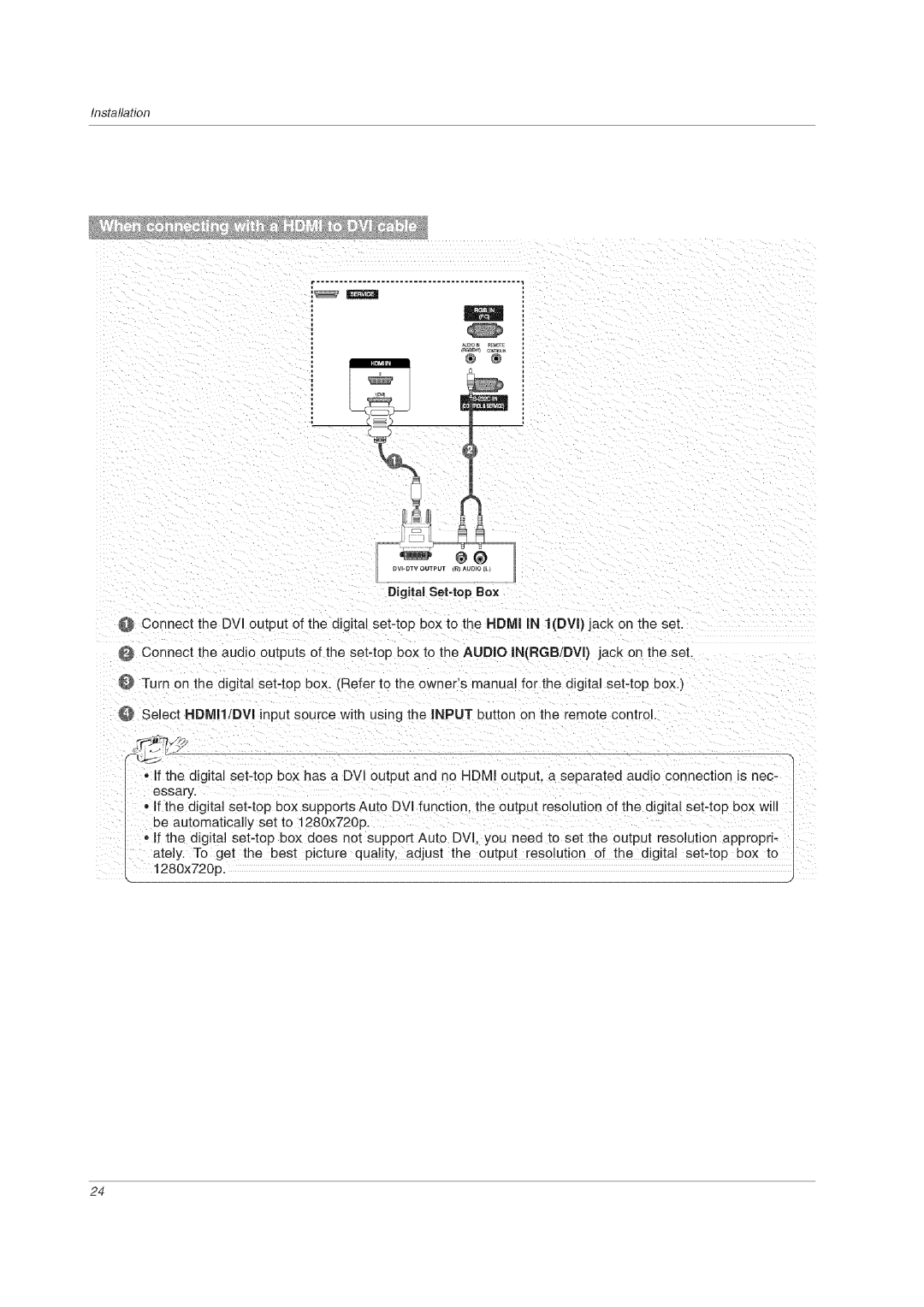 LG Electronics 60PCLD owner manual AUD0N nEME DVI-DTV Output m Auio L 