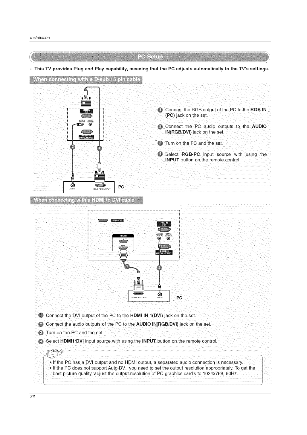 LG Electronics 60PCLD owner manual Installation 