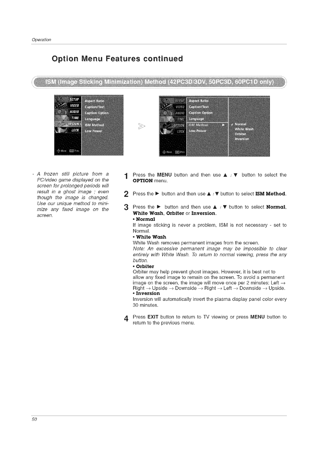 LG Electronics 60PCLD owner manual Orbiter 