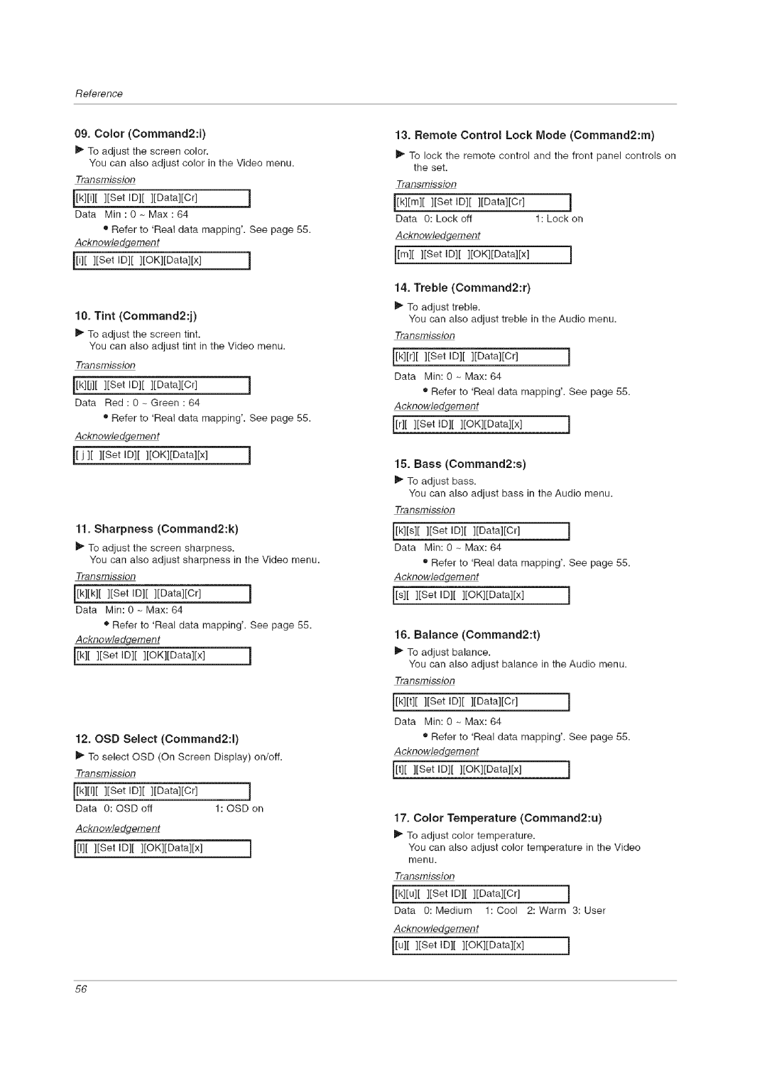 LG Electronics 60PCLD owner manual Tint Command2j 