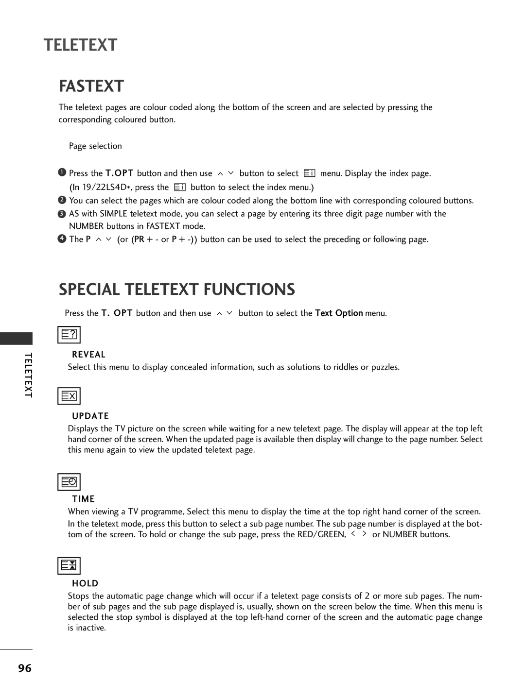 LG Electronics 223000, 60PG3000, 425000, 4232, 423000, 4220, 375000, 3720, 3220, 3232, 323000 owner manual Reveal, Update, Hold 