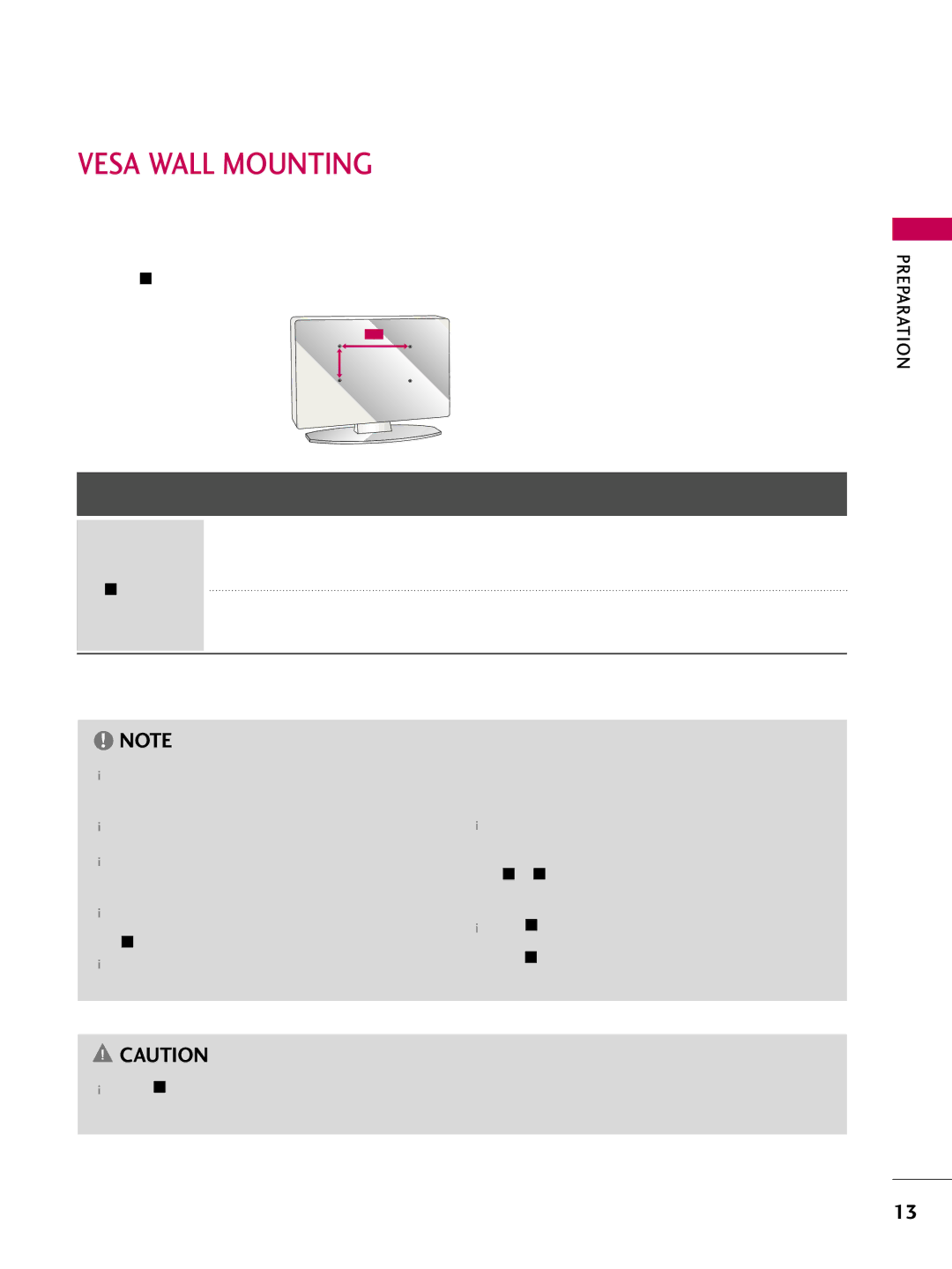 LG Electronics 60PG30C, 42PG20C, 50PG30C owner manual Vesa Wall Mounting, 400 