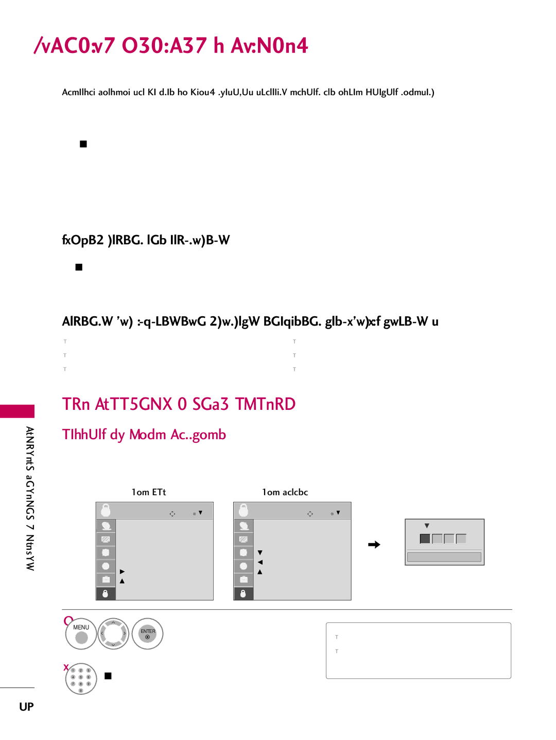 LG Electronics 42PG20C, 60PG30C, 50PG30C Parental Control / Ratings, SET Password & Lock System, Setting up Your Password 