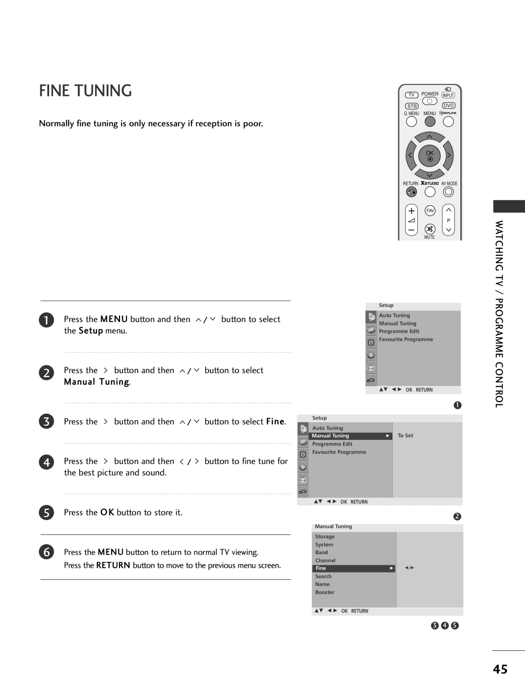 LG Electronics 527***, 60PG7***, 60PG6***, 50PG7***, 477***, 476***, 42PG6***, 428***, 427***, 426***, 376***, 328*** Fine Tuning 