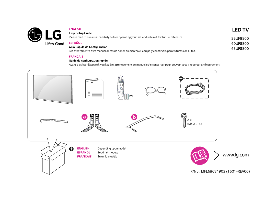 LG Electronics 60UF8500 owner manual Led Tv 