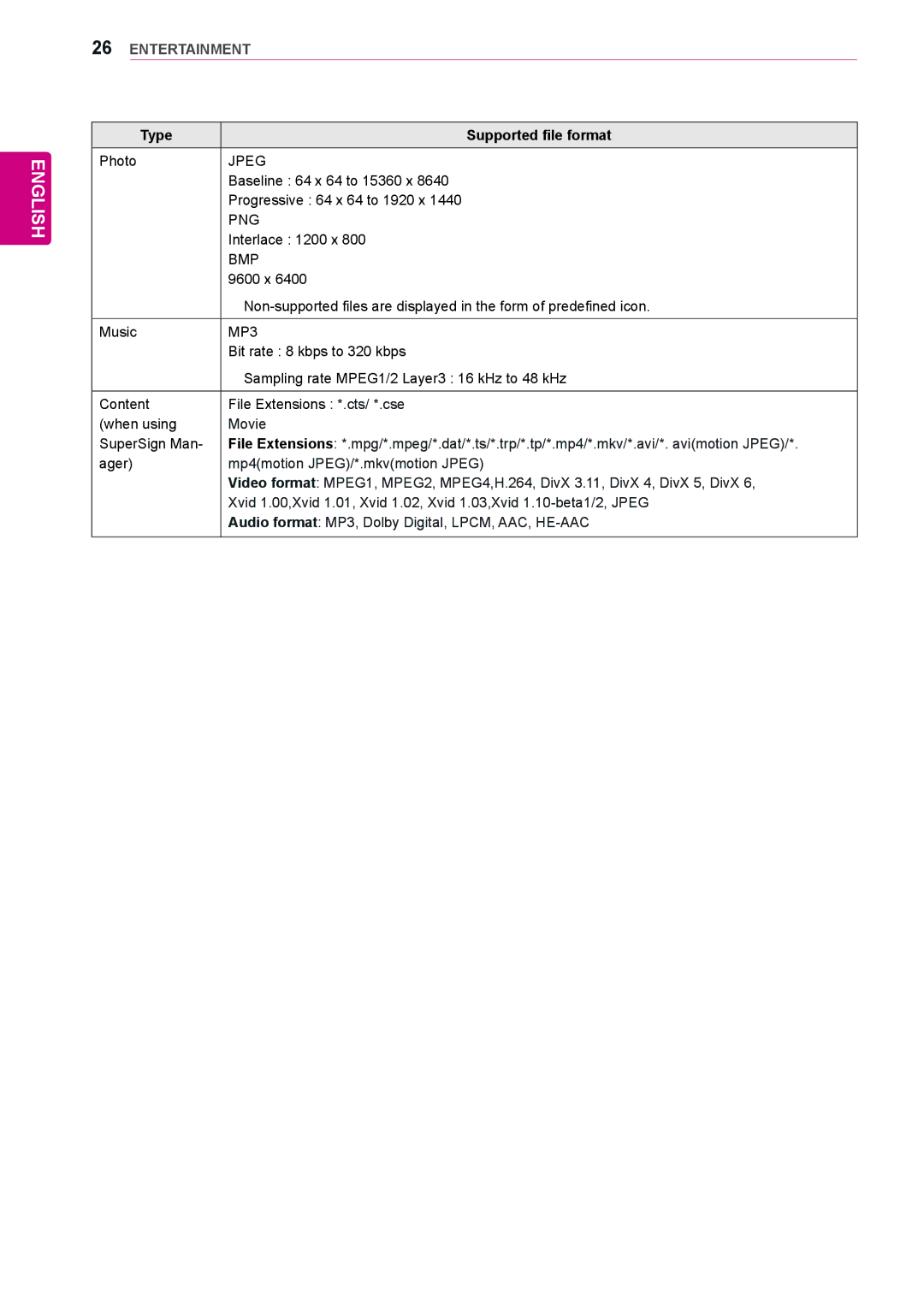 LG Electronics 42LS33A, 65LS33A, 55LS33A, 55LS35A, 32LS33A, 42LS35A, 47LS35A, 47LS33A owner manual Jpeg 