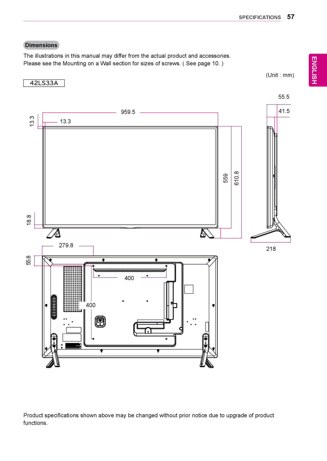 LG Electronics 55LS33A, 65LS33A, 55LS35A, 32LS33A, 42LS35A, 47LS35A, 47LS33A owner manual 42LS33A 