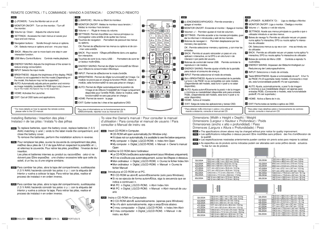 LG Electronics 55LS53A, 65LS53A, 55LS55A, 47LS55A ENG Insert CD-ROM in Computer, FRA Insérez le CD ROM dans lordinateur 