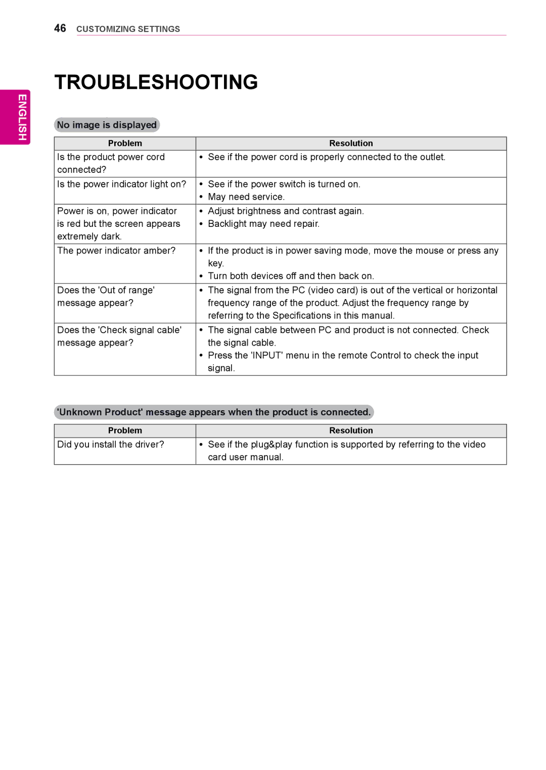 LG Electronics 84WS70MS owner manual Troubleshooting, No image is displayed, Key, Yy Turn both devices off and then back on 