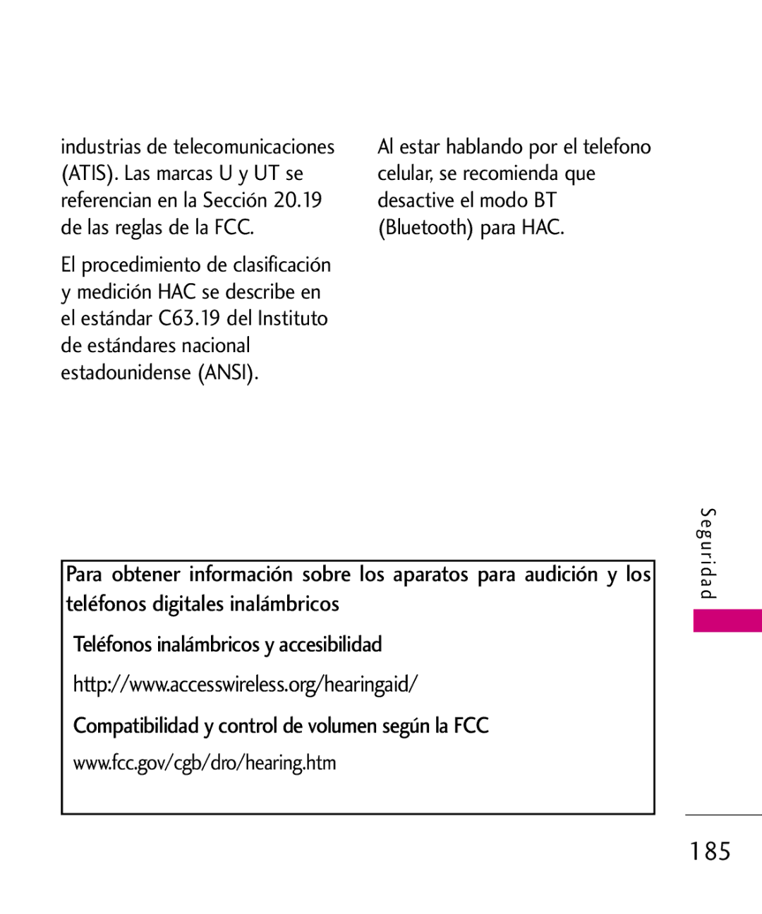 LG Electronics 8575 manual 185 