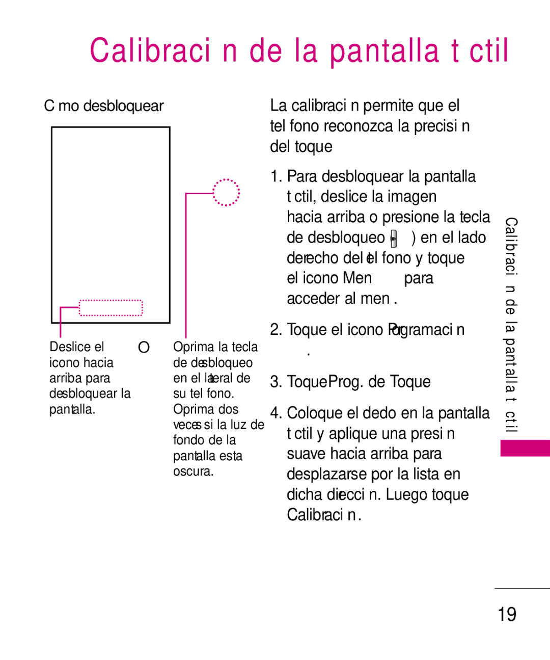 LG Electronics 8575 manual Toque Prog. de Toque, Toque el icono Programación 